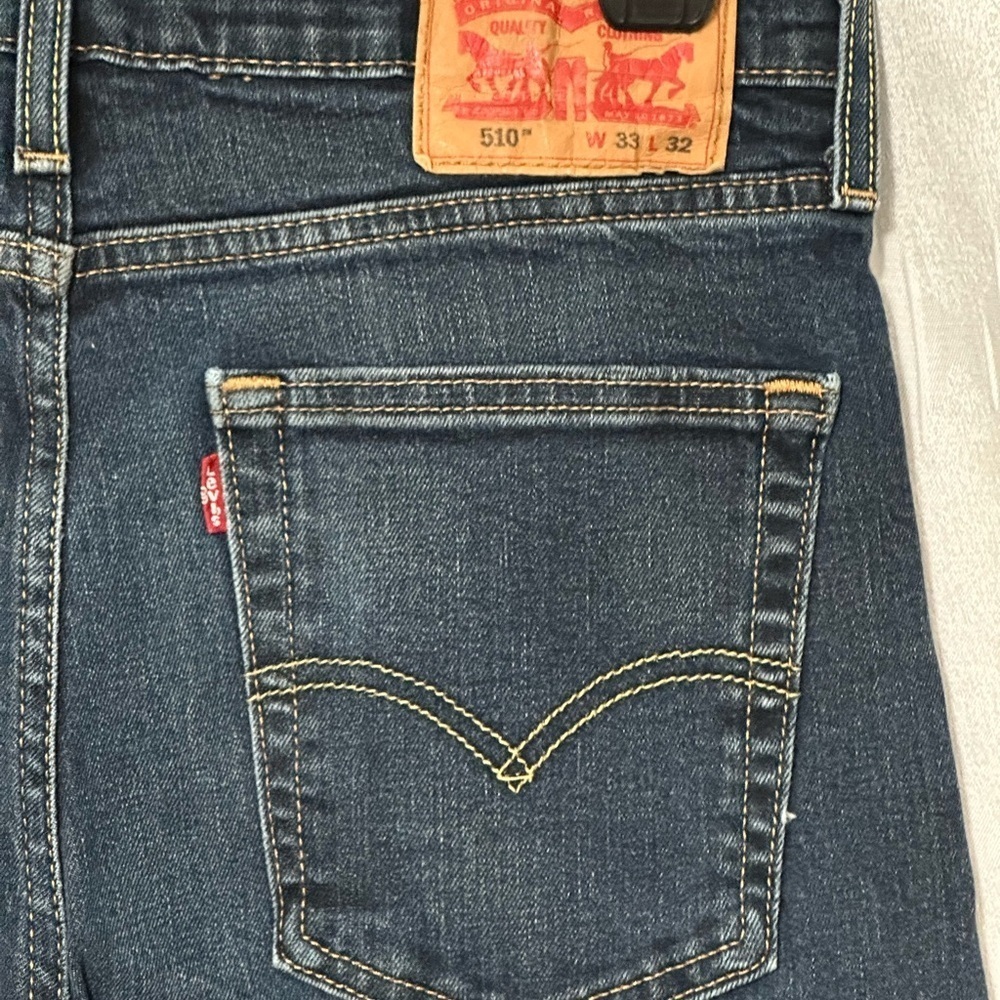 Levi's Dark Blue 510™ SKINNY FIT MEN'S JEANS - Picture 5 of 12
